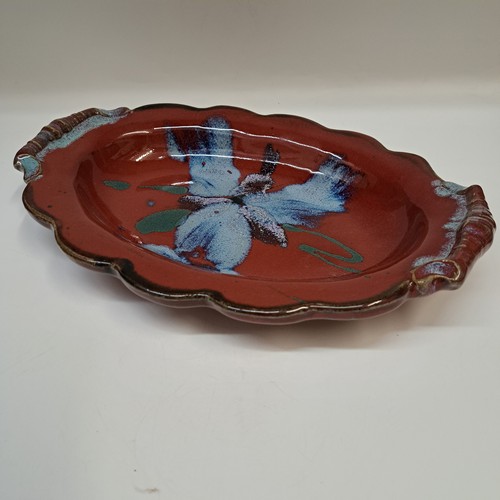 #250291 Platter, Scalloped Edge Red $18 at Hunter Wolff Gallery
